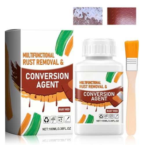 Allony Quita Oxido Metal, Convertidor de Oxido, Eliminador de Oxido, Quita Oxido con Cepillo, Adecuado para Diversas Superficies Metálicas como Hierro, Acero, Cobre, etc - 100 g