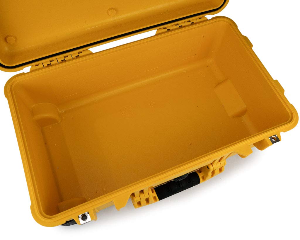 PELI 1510 valise de transport résistante aux chocs, IP67 étanche à l'eau et à la poussière, capacité de 27L, fabriquée en Allemagne, sans mousse, jaune