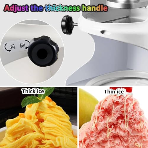 GBHJJ Elektrische EiswüRfelmaschine für Rasiertes EIS, 350 W, Kommerzieller, Leistungsstarker Crushed-Slush-Maker Und Schneekegelmaschine, für SupermäRkte, CaféS Und Restaurants,Red 6 GBHJJ Elektrische EiswüRfelmaschine für Rasiertes EIS, 350 W, Kommerzieller, Leistungsstarker Crushed-Slush-Maker Und Schneekegelmaschine, für SupermäRkte, CaféS Und Restaurants,Red