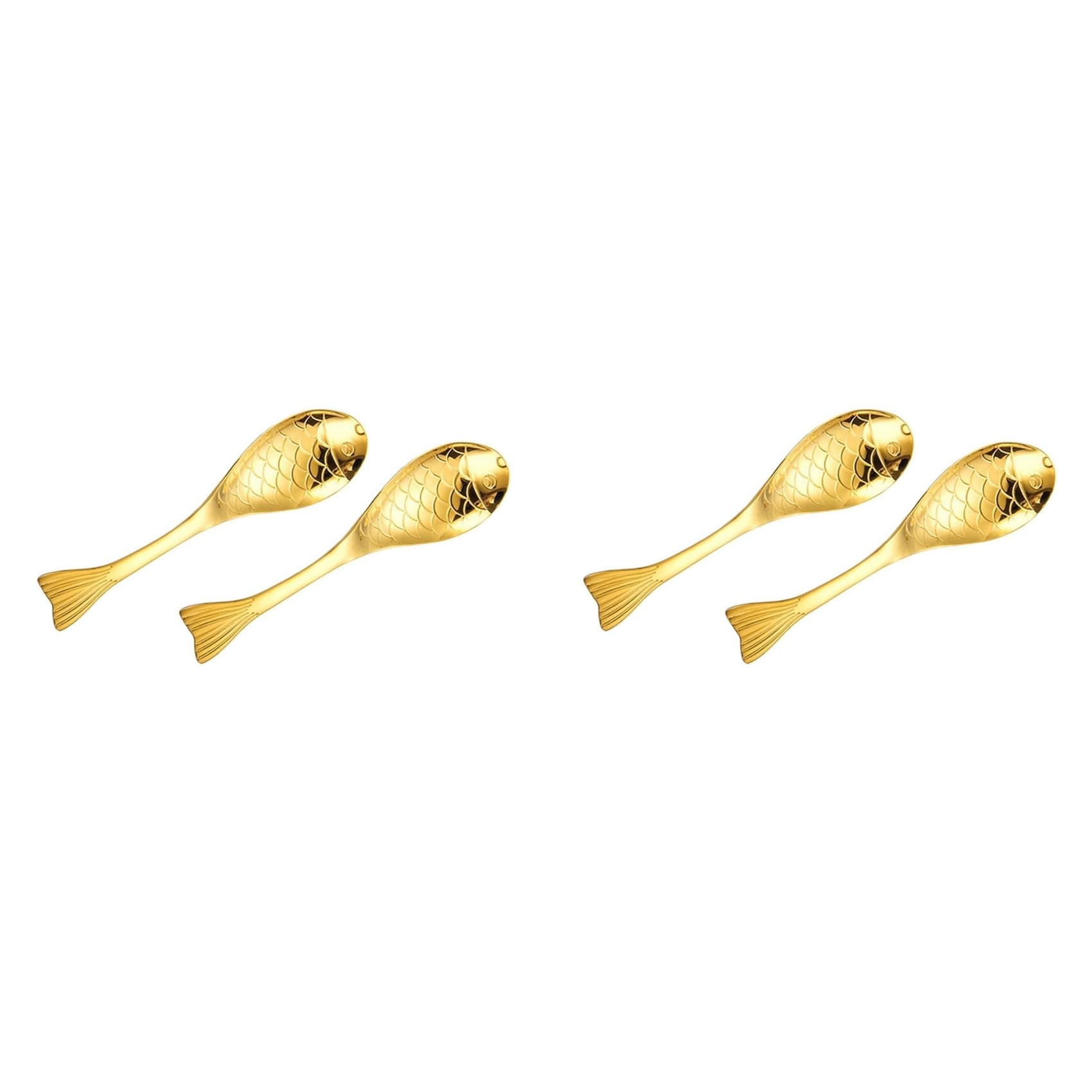 Hndhbfgrt 4pcs Cartoon Fish Spoon Cutlery Mini Stirring Spoons Coffee Stirring Spoon Mini Coffee Spoons Kitchen