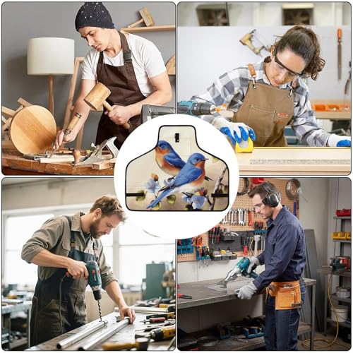Delantal de trabajo con 8 bolsillos ajustable cruzado miniatura 6