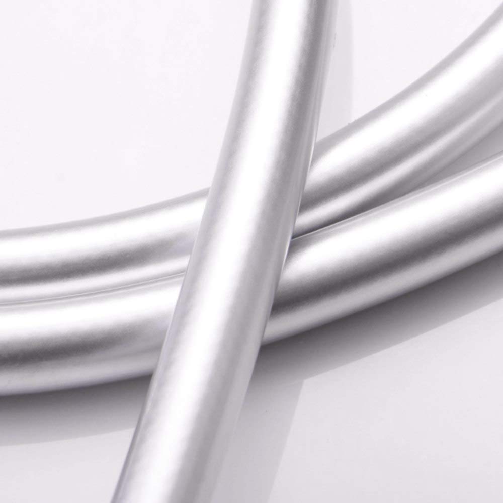 Wąż prysznicowy Uniwersalny wąż prysznicowy, 1,5 m/2 m PVC wąż wysokociśnieniowy srebrny PVC gładki wąż prysznicowy do łazienki ręczny wąż prysznicowy elastyczny, 200 cm (kolor: 200 cm)