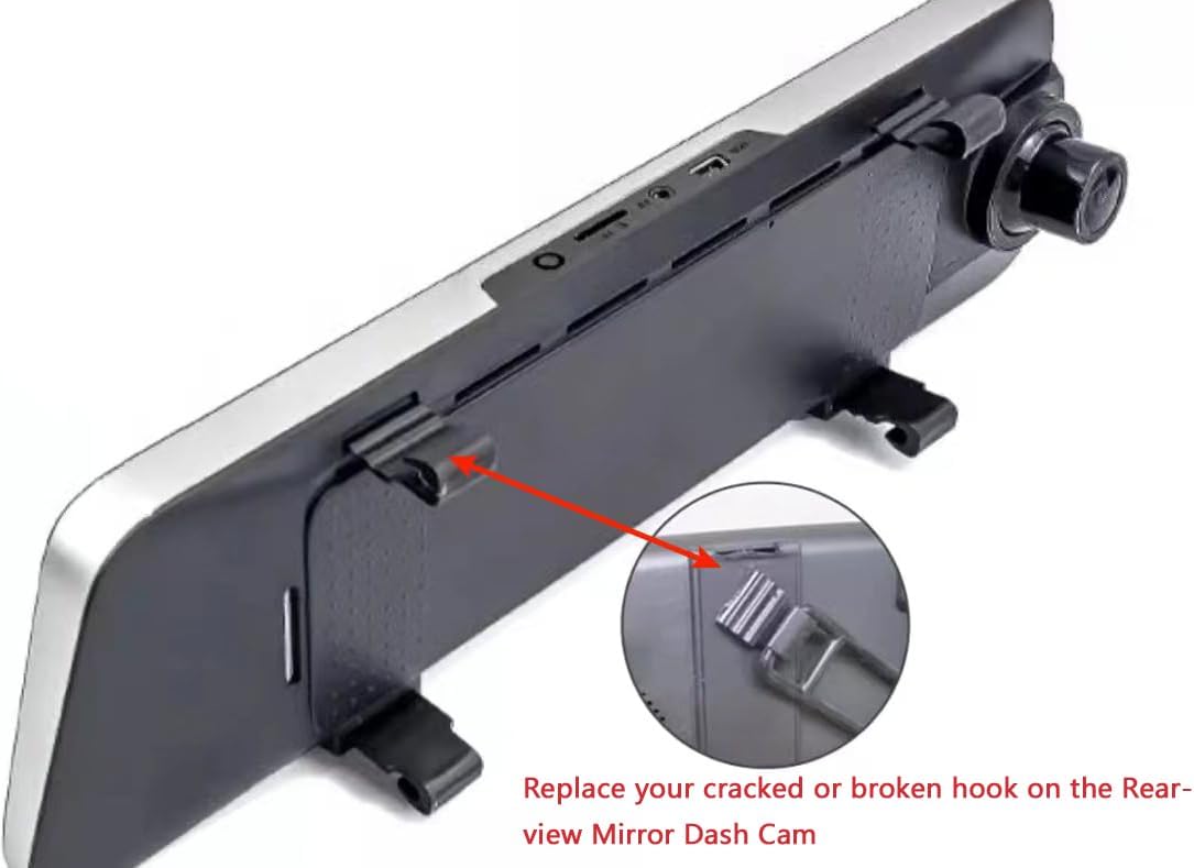 Bracket Rearview Mirror Dash Cam Holder - Convenient Replacement for Cracked or Broken Hook with Straps - Universal Accessories
