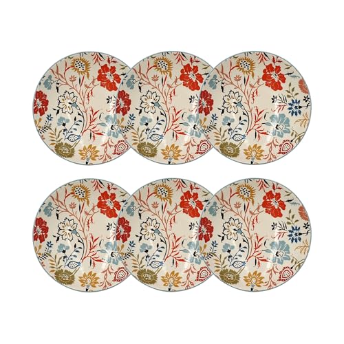 NOVASTYL - Lot 6 assiettes calottes jaipur 19cm en grès - 2614622