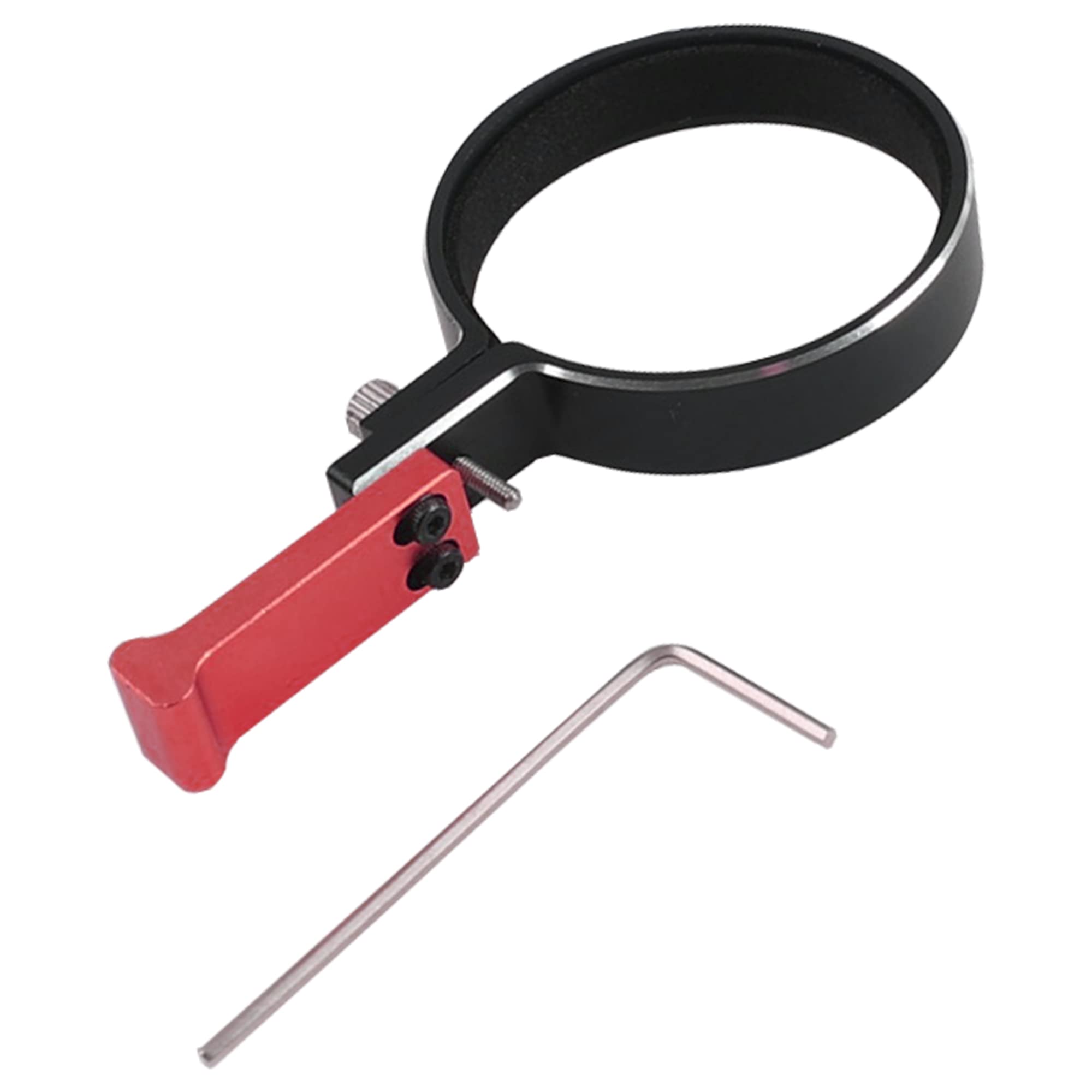 RC Transmitter Steering Wheel Trigger One-Handed Control Adapter Compatible with Flysky gt5 Traxxas TQI Dumborc Remote Controller Transmitter 1.55"-1.65" Steering Wheel (Red)