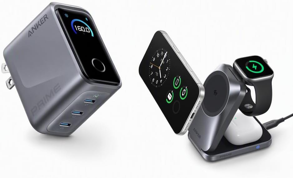 Anker Prime 3-in-1 Wireless Charging Station & Prime Charger(160W 3-Port)