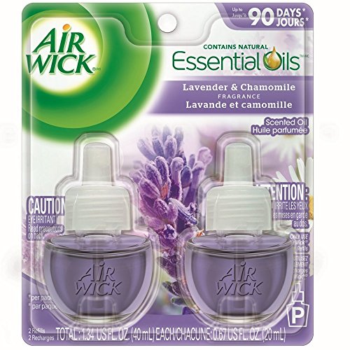 Air Wick Scented Oil Air Freshener, Lavender and Chamomile, Twin Refills, 0.67 oz (Pack of 18)