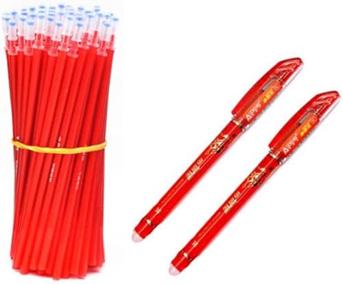 Miniatura 9 de Juego de 2 + 50 bolígrafos de tinta de gel de 0.020in, color azul y negro, borrable, con mango lavable, escritura escolar, papelería, tinta de gel