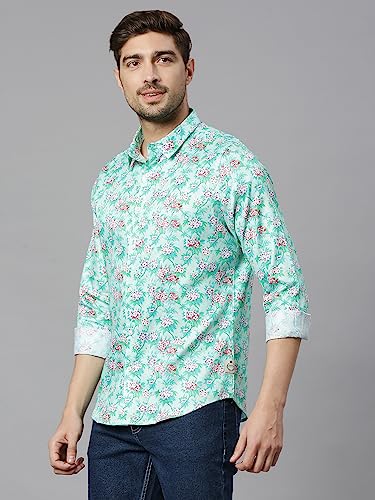 Image of Thomas Scott Men's | Printed | Full Sleeve | Slim Fit | 100% Cotton | Spread Collar | Casual Shirt