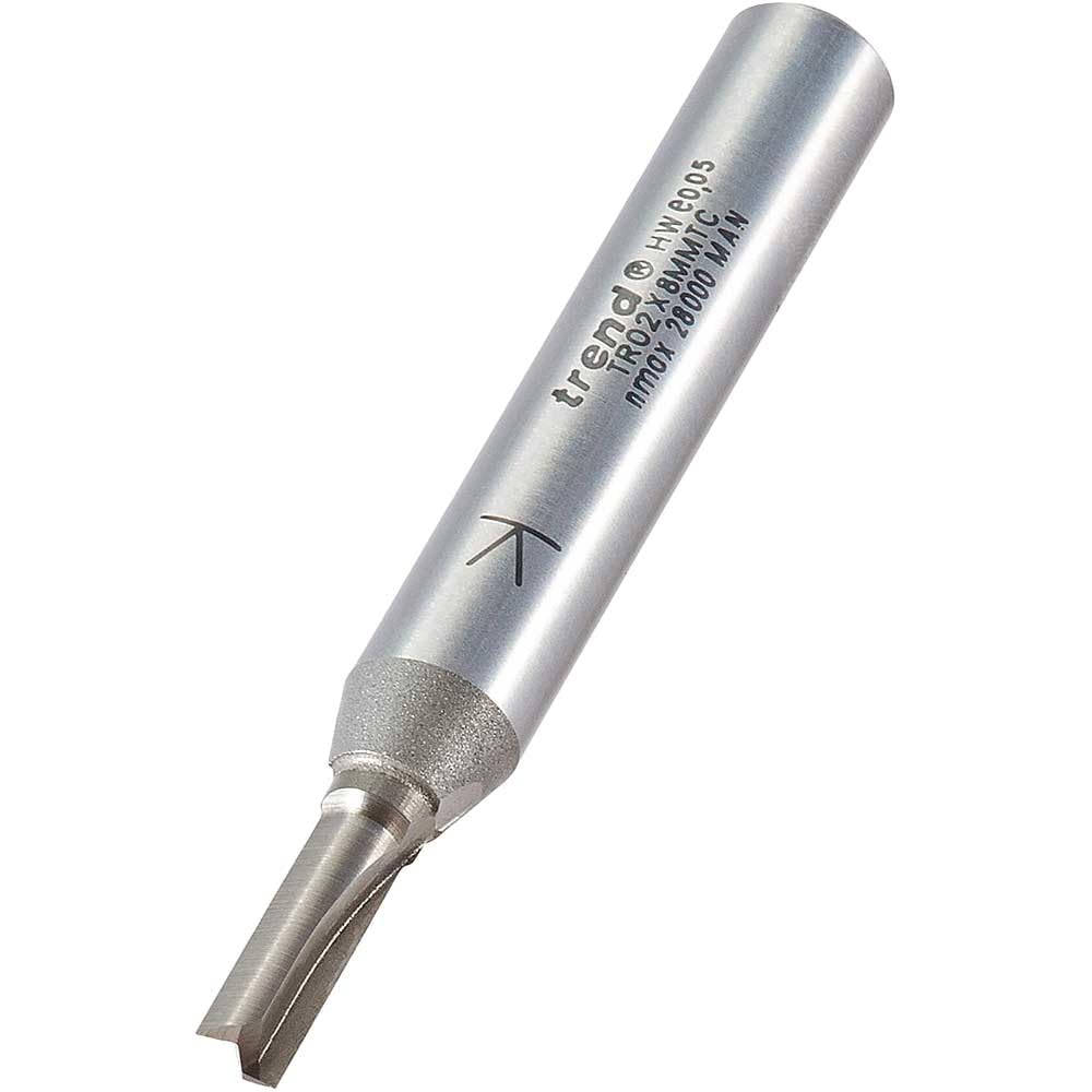 Trend Fresa de doble filo de 4 mm de diámetro x 11 mm de corte, TR02X8MMTC