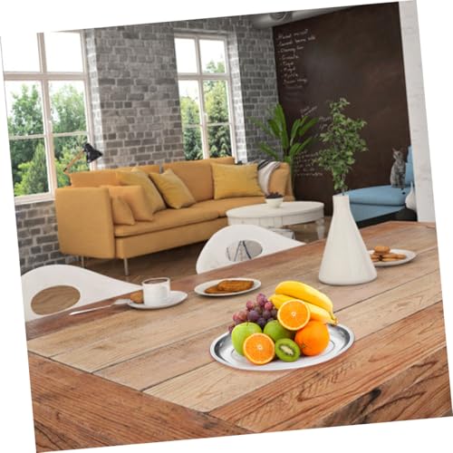 Plateau ovale inox assiette multifonction pour maison 2pcs - 6