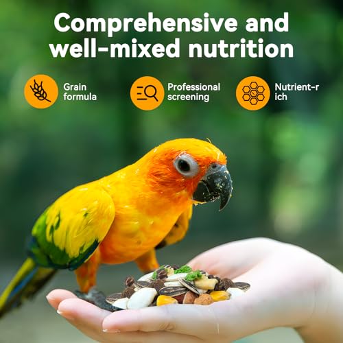 Nobleza Wellensittichfutter 500g, Vogelfutter für Wildvögel & Sittiche mit Früchten wie Papaya & Banane, Ausgewogenes Einzelfuttermittel für Ganzjährige Fütterung, Staubarm & Vitaminreich