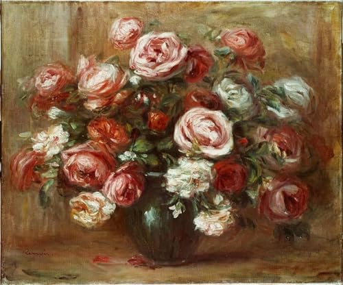 Cuadro Rosenstilleben Pierre Auguste Renoir lienzo de 60x90cm para dar calidez al hogar