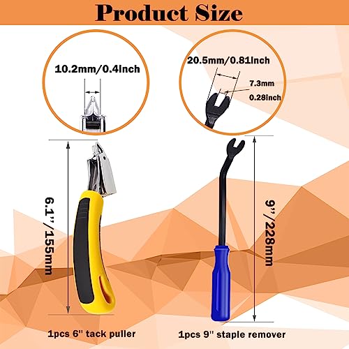 Image of 2Pcs Heavy Duty Upholstery and Construction Staple Remover with Upholstery and Construction Staple Puller Tack Puller Tool, for Furniture, Floor,Photo,Carton Frame