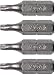 VEGA T6 TORX Security Bits. Professional Grade ¼ Inch Hex Shank TORX T-6 S2 Steel 1" Security Bits. 125TT06A-4 (Pack of 4)