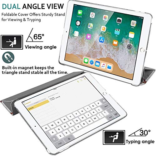 Image of DuraSafe Cases for iPad PRO 12.9 3 [ 3rd Generation 2018 ] A1876 A2014 A1895 MTHN2HN /A MTHU2HN /A MTEL2HN /A MTEM2HN /A Trifold Printed PC Lightweight Protective Clear Back Cover - Marble Pink