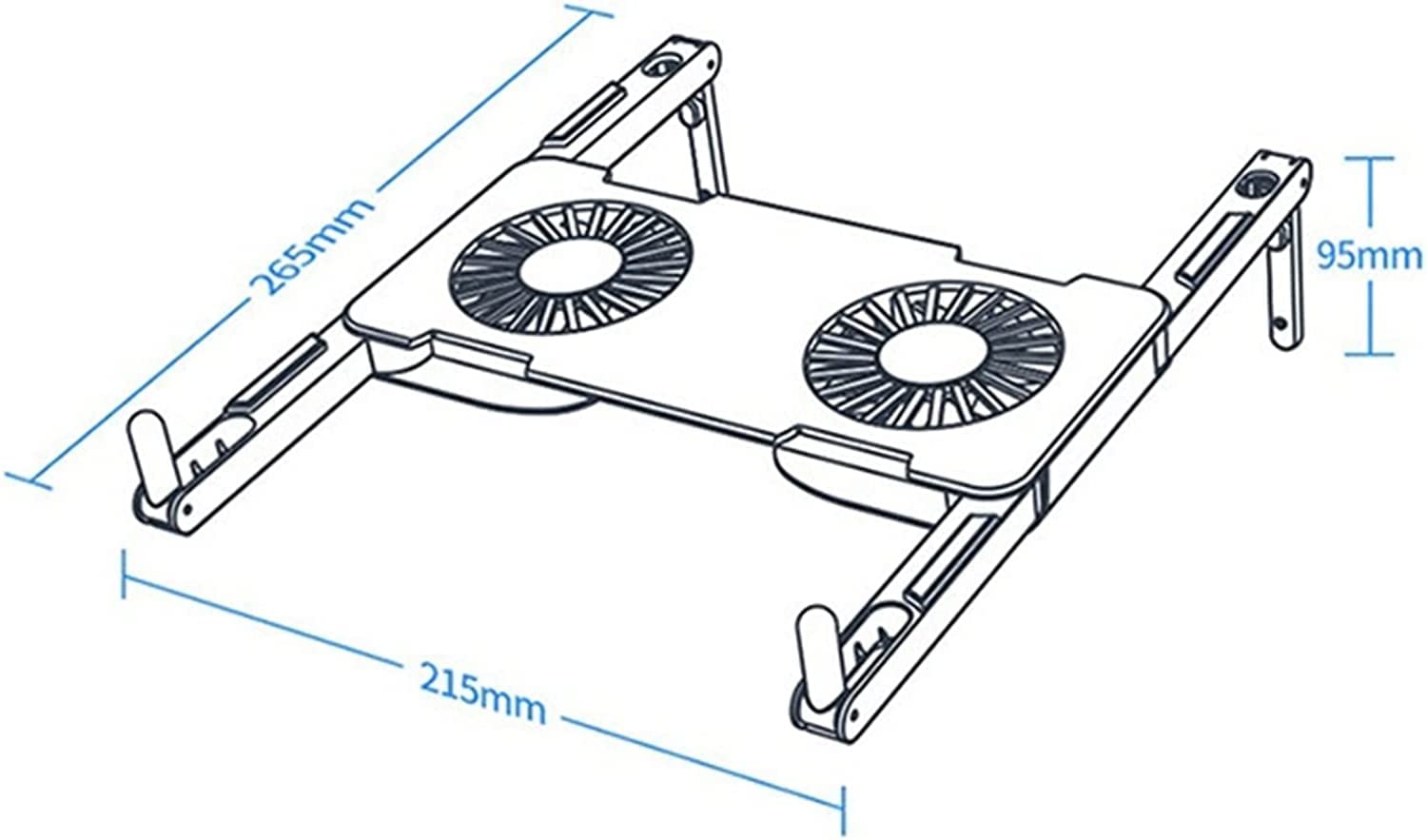 Base di raffreddamento da Gaming Pad Di Raffreddamento Per Laptop Pieghevole Con Staffa Per Per Computer A Doppia Ventola per PC Notebook