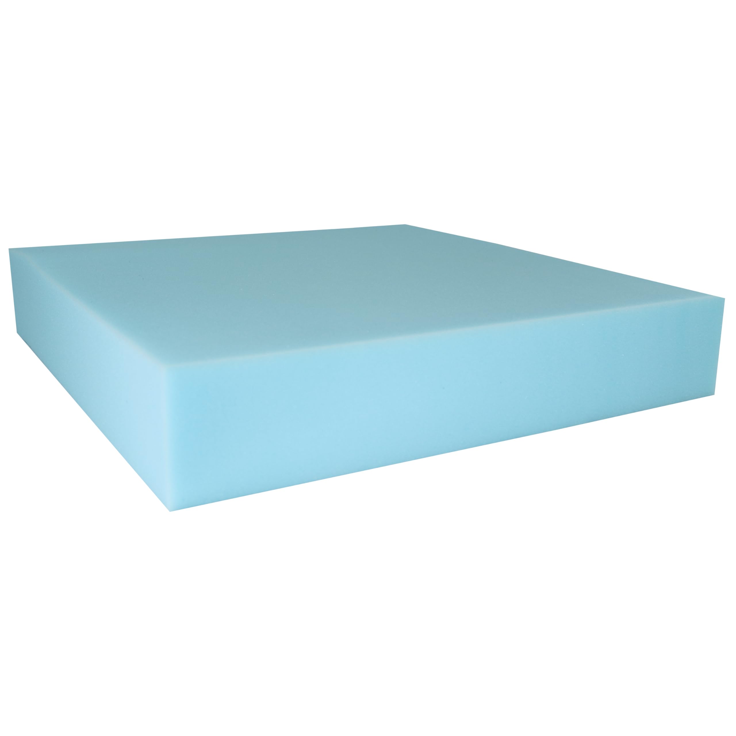 AEC Luxury Upholstery Foam - 4" Thick x 22" Wide x 22" Long - HIGH Density Blue - Made in USA