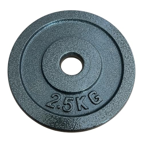Chase Fitness 2.5kg Cast Iron Weight Plates 2.5-20kg For 1" Barbells and Dumbbells Weight Lifting Grip Plates (2.5kg x 4) - Image 2