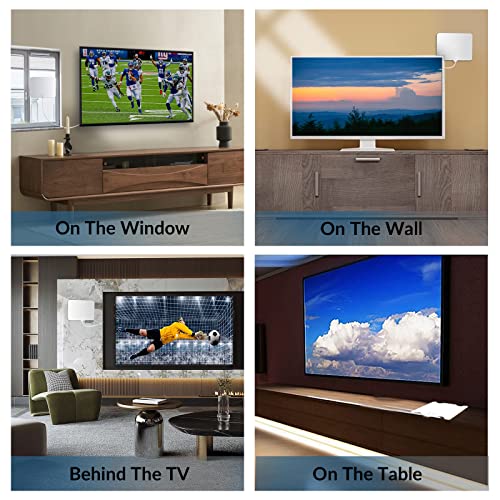 Tv Antenna - Digital Antenna For Tv Support 4K 1080P Antenna Tv Digital Hd Indoor Free Local Channels-Support Tv Antenna For Smart Tv And All Older Tv's -Signal Booster 16Ft Coax Hdtv Cable #TOP6