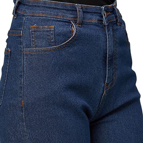 Image of KOTTY Women's High Rise Cotton Lycra Blend Ankle Length Relaxed Fit Jeans