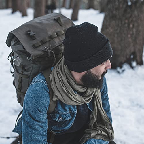 Image of Rosoz Beanie for Men Women Cuffed Knit Hat Winter Beanies Skull Cap Unisex