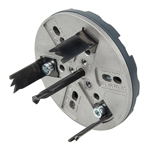 wolfcraft Lochsäge Spots 5986000 – Verstellbare Bohrkrone für den Akkuschrauber – Für Einbaustrahler in Gipsplatten & Holz – Ø 35, 55, 60, 68, 70, 75, 80, 85mm
