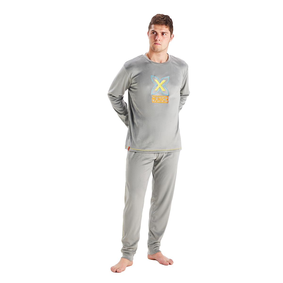 Munich Pijama Manga Larga Cuello Redondo Terciopelo MU3 para Hombre