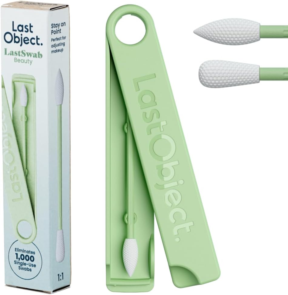 Reusable Cotton Swab for Gentle and Eco-Friendly Beauty Routines - Sustainable Alternative to Disposable Q Tips - No Waste and Easy to Clean - Includes Convenient Travel Case Holder