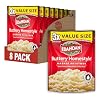 Idahoan Buttery Homestyle Value Size Mashed Potatoes, Naturally Gluten-Free, 100% Real Idaho potatoes, No Artificial Flavors or Dyes, 12 servings per bag, 12 oz (Pack of 8)