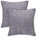 Amazon Brand - Umi 2er Set Kissen Kordsamt Kissenbezüge Polyester, Dekorative 40 x 40cm Super Weich Bequem kissenhülle, Dekorative Quadrat kissenhülle Für Autos Wohnzimmer Schlafzimmer, 16"x16", Grau