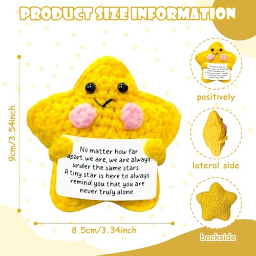 SPERMUOY Emotional Support Kuscheltier,Glücksbringer Pocket Hug Sterne Mutmacher Geschenk Sterne Kuscheltier Positive Geschenke für Freunde und Eltern