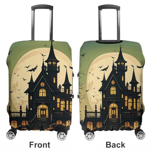 Carry on Luggage Cover Black Haunted Mansion Suitcase Covers for Luggages Tsa Approved Travel Luggage Sleeve Protector Elastic Suitcase Protector Anti-Scratch Washable Fits 19-30 Inch Case -M3