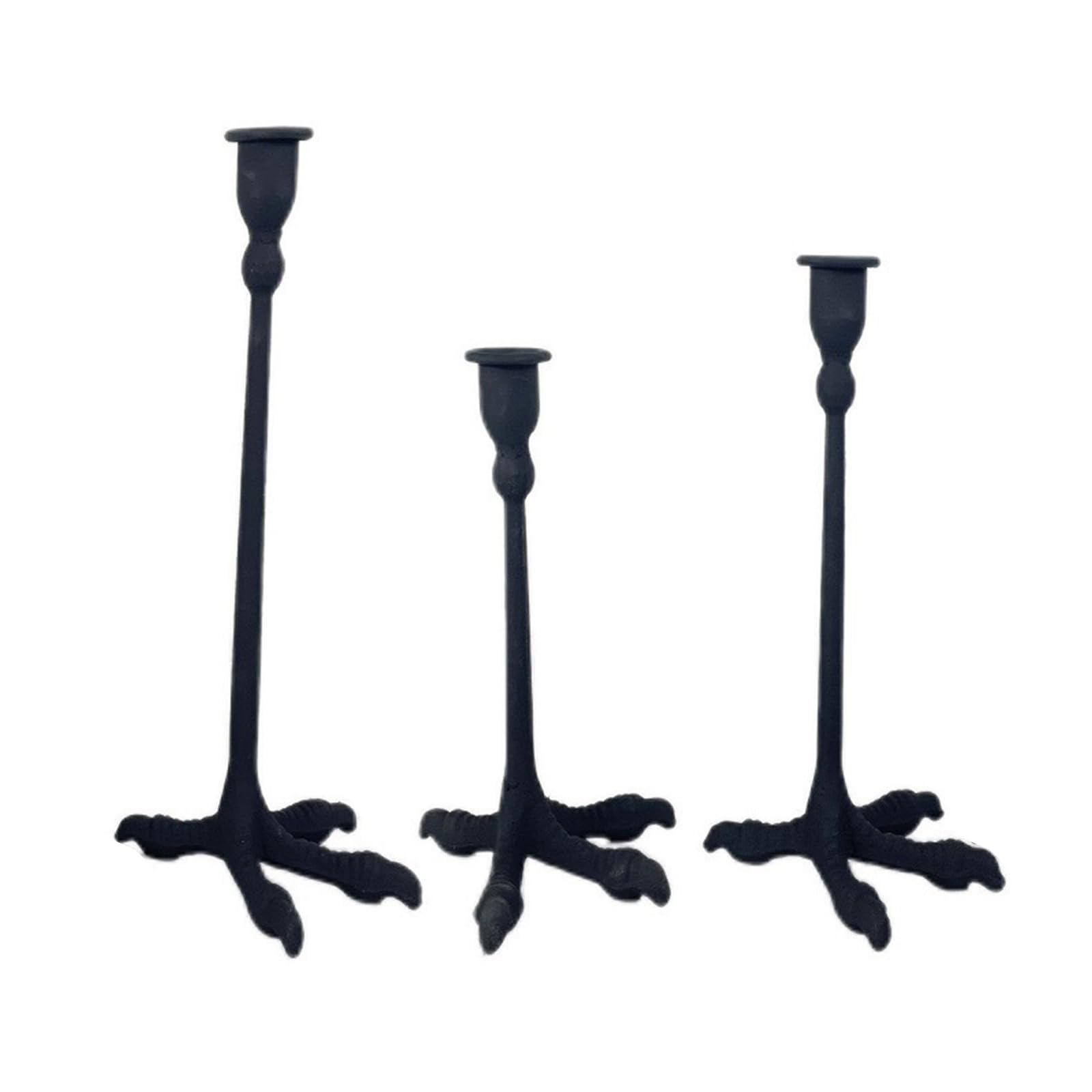 QINZITAO Vintages Metal Claws Candlestick Holder Tapers Candle Holder for Home Decoration and Dining Table Centerpieces