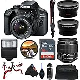 Canon EOS 4000D DSLR Camera with 18-55mm f/3.5-5.6 III Lens - Pixi Advanced Bundle (International...