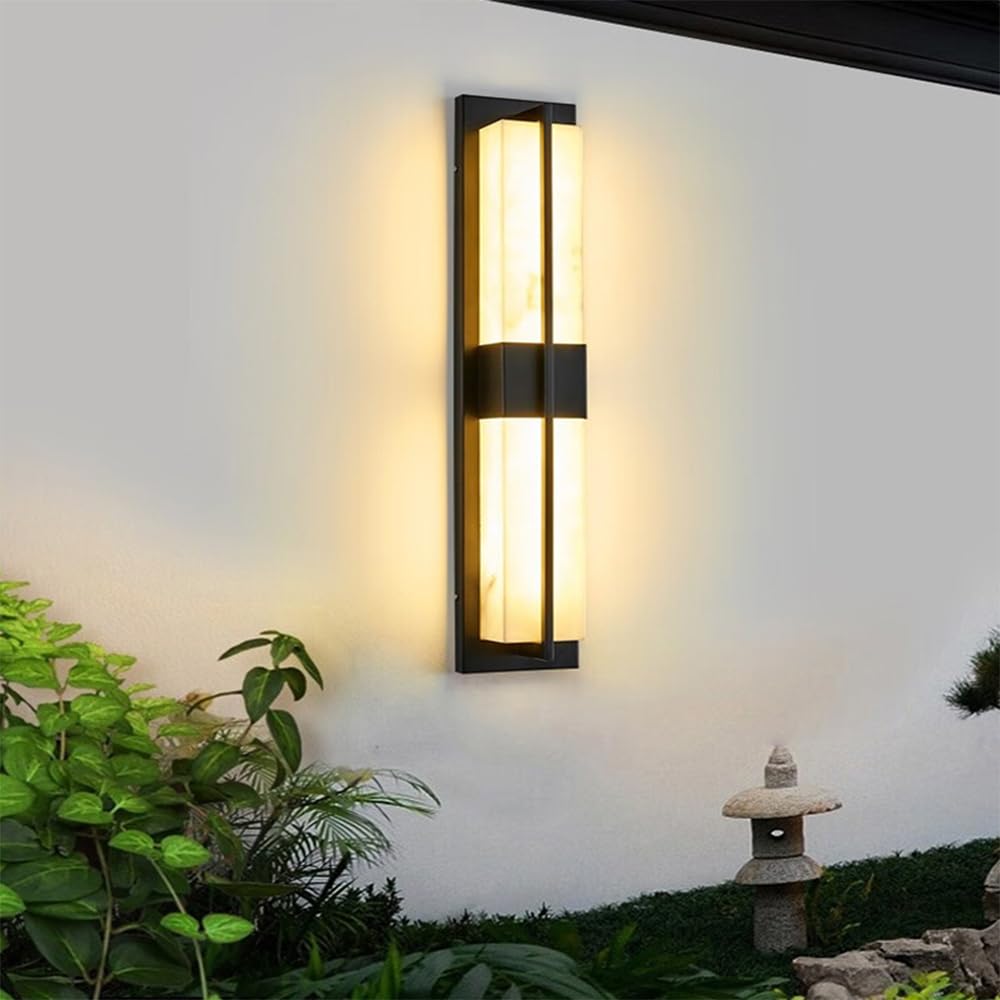 KXEcoLife Contemporary LED Outdoor Wall Lamp Electric Waterproof Simplicity Balcony Hallway Courtyard Villa Gate Hotel Lights (H H80CM Electric)