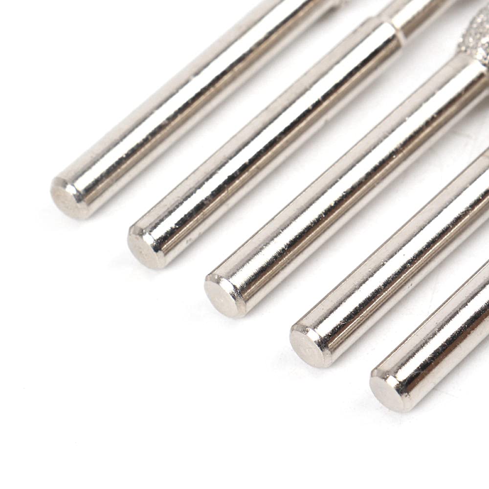 20pcs / set 6mm Shank Shank Vacuum Brazed Diamond Burr Greening Head Tool Rotary Tool for Stone Calcestruzzo intaglio in marmo granito