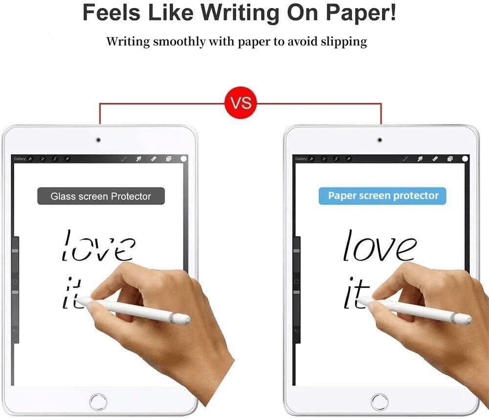 XIRON [2 PACK] Paper Screen Protector for iPad 9th/8th/7th Generation (10.2 Inch, 2021/2020/2019), Matte PET Film for iPad 10.2, Write and Draw Like on Paper, Anti Glare Screen Protector image 4 of 8 B07YYY1DDZ