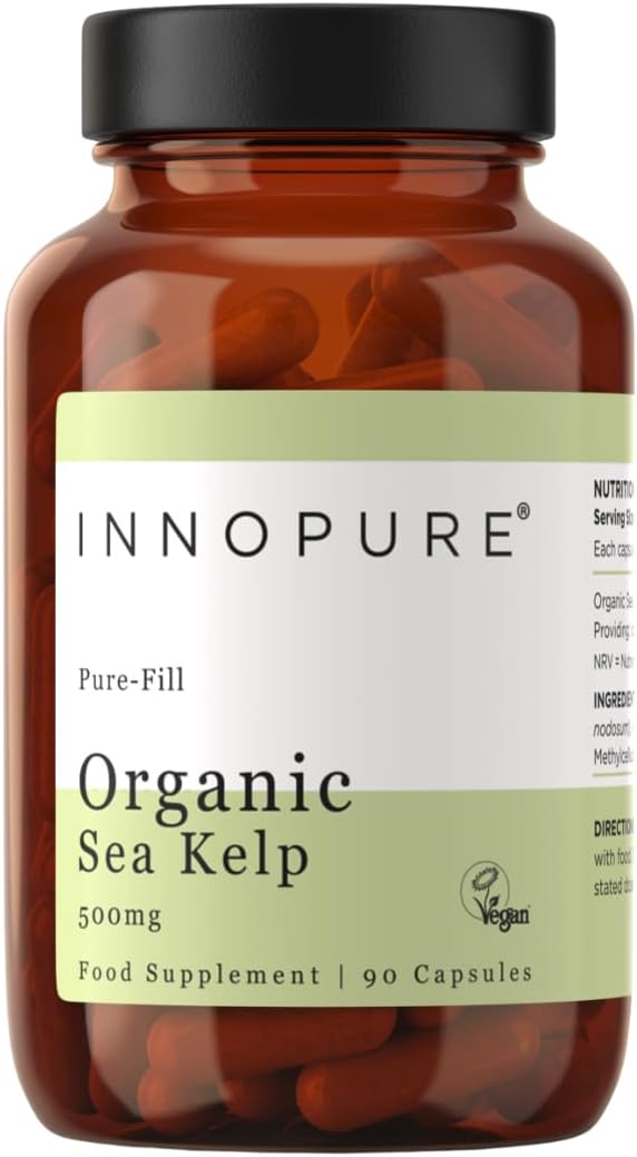 INNOPURE Organic Sea Kelp Supplement 500mg (435mcg Iodine) 90 Capsules