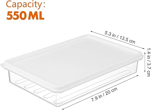 Miniatura 3 de OKUMEYR Contenedor de almacenamiento de tocino transparente con tapa, caja de almacenamiento de carne para refrigerador, organizador de alimentos