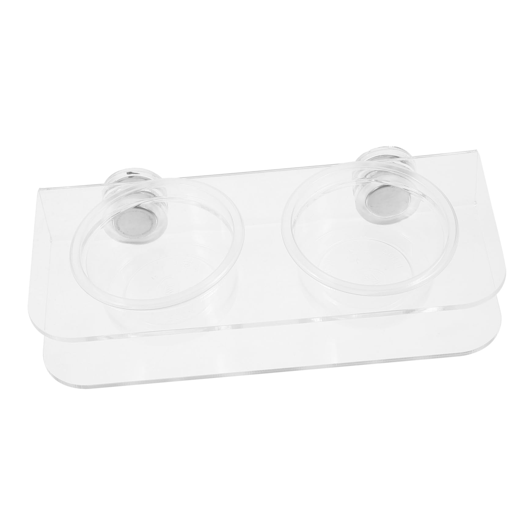 Happyyami 4juegos Alimentador De Reptiles Magnético con Tazas De Agua y Comida Cuenco Transparente para y Camaleón para Terrarios y Hábitats De Reptiles Fácil De Instalar y Usar