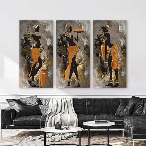 Impressions sur toile abstraites célébrant la femme africaine pour un intérieur inspirant