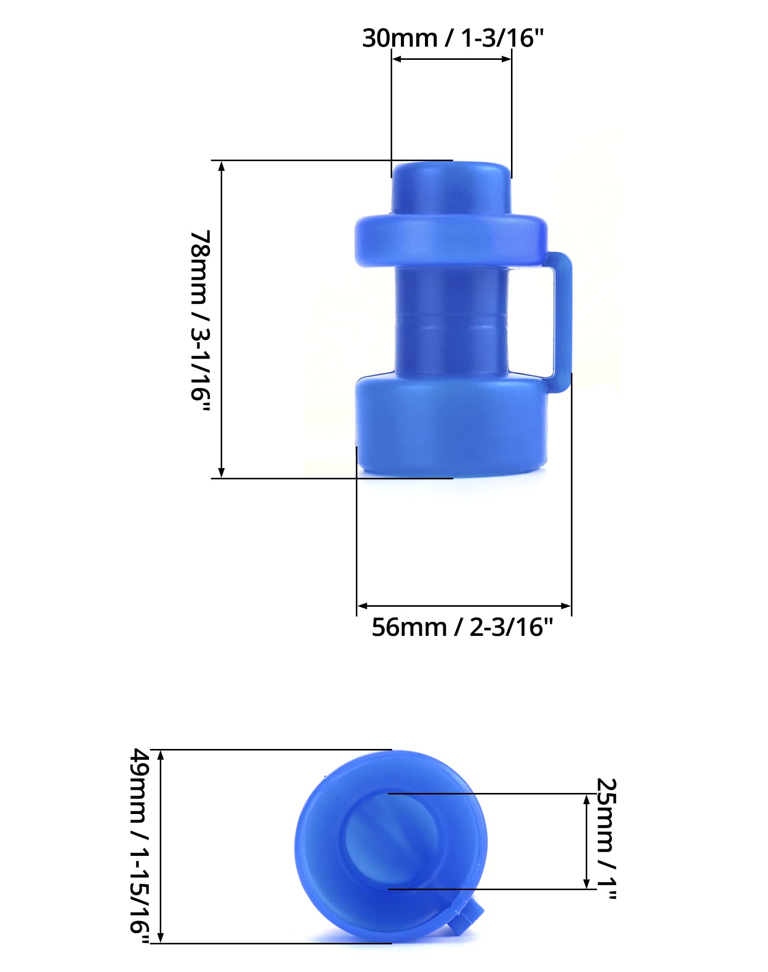 QWORK 8 częściowe zaślepki do trampoliny Ø 25 mm, zaślepki do trampoliny, części zamienne do trampoliny, część zamienna siatki zabezpieczającej, niebieska