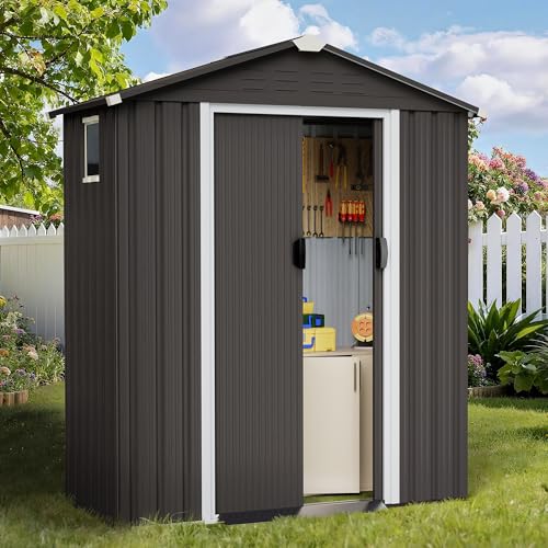 Shintenchi 5x3 FT Outdoor Storage Shed with Window
