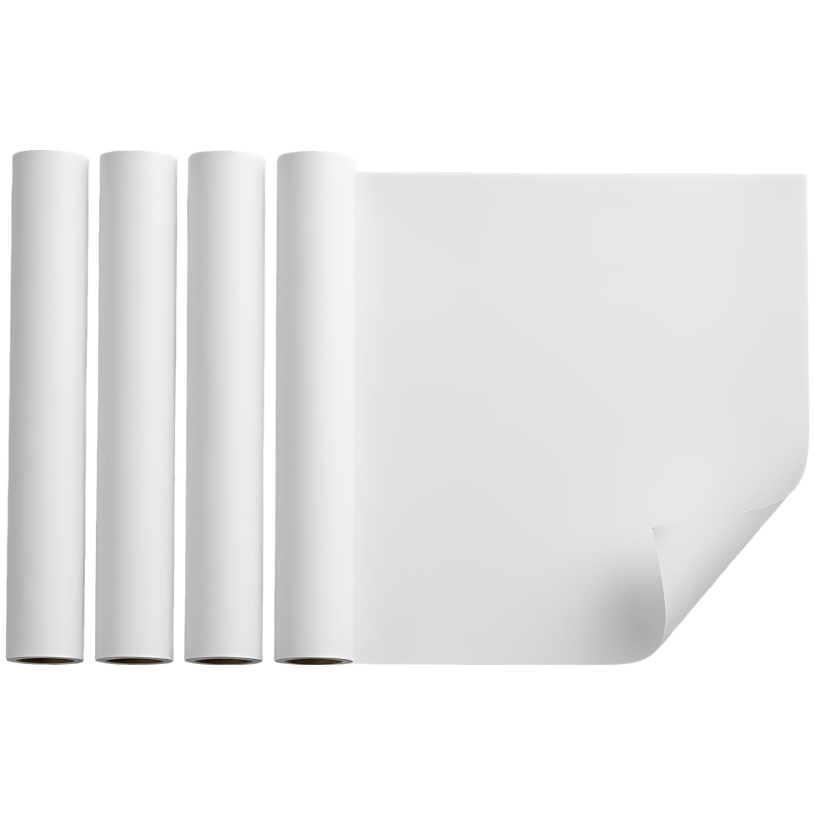 Lot de 4 rouleaux de papier thermique blanc sans encre pour imprimante portable, pour bureau mobile, projets professionnels et voyages, impression nette, 8,3 x 1,2 po / 21 x 3 cm