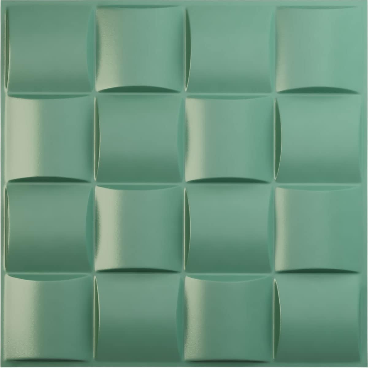 Ekena Millwork 19 5/8W x 19 5/8H Baile EnduraWall Decorative 3D Wall Panel, Sea Mist (12-Pack for 32.04 Sq. Ft.