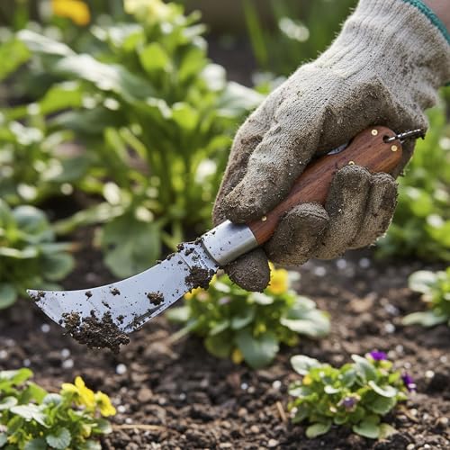 Rite Edge Hawkbill Pruning Knife – 4” Folding Garden Knife with Stainless Steel Blade, Lockback Mechanism, and Wooden Handle – Ideal for Grafting, Trimming, Landscaping, Budding, and Harvesting - Thumbnail 5