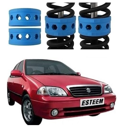 POWER X Rear Coil Spring Rubber Buffer Kit for Esteem | Size C | Increases Car Height & Ground Clearance | Shock Absorber & Suspension Stabilizer Cushion | Heavy Duty TPE Material-picture-31
