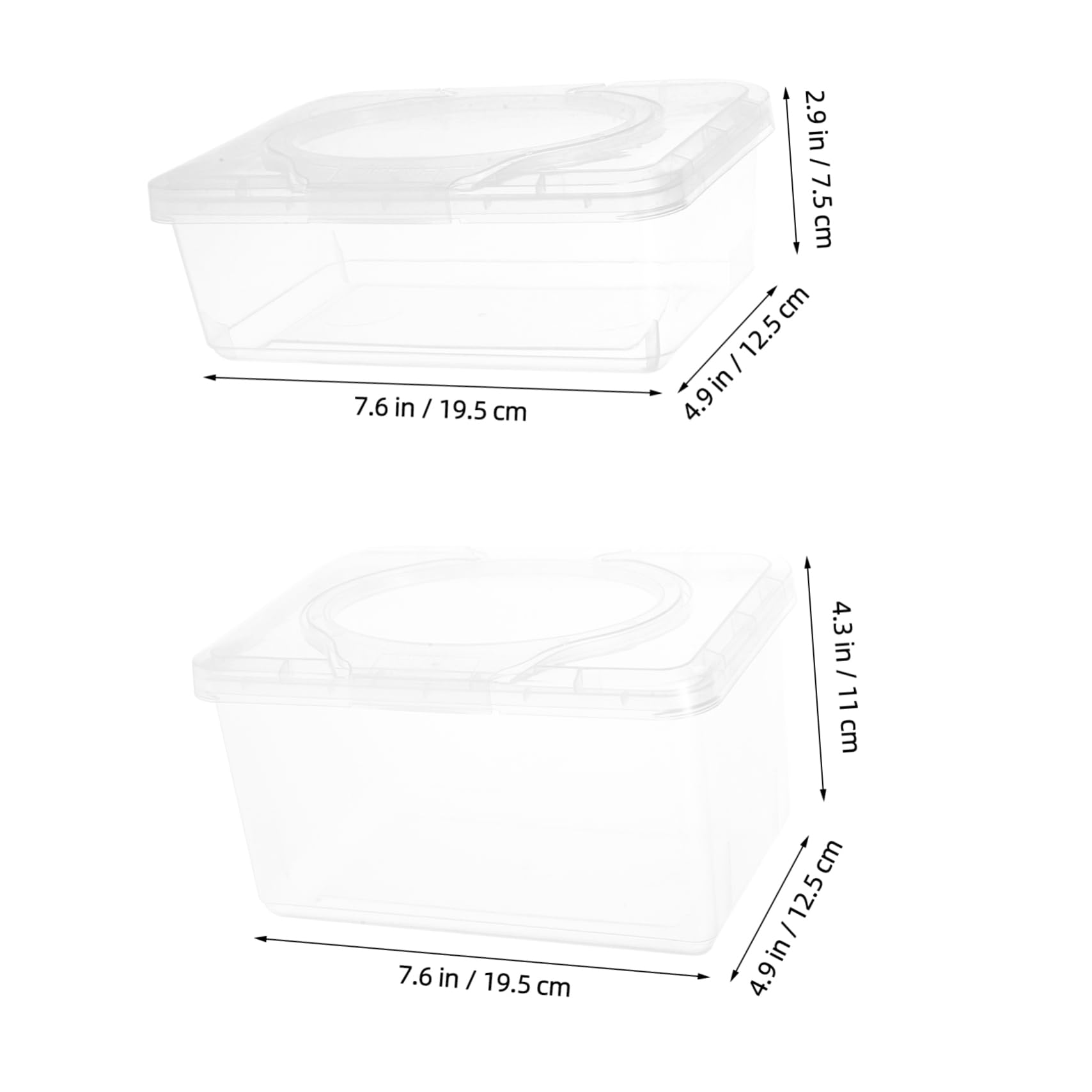 Cabilock 2pcs Box Storage Box Wet Tissue Dispenser Car Wipes Holder Tissues Cube Boxes Wipes Dispenser Wipe Container Wipes Travel Case Travel Wipes Case Transparent Pp