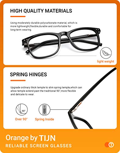 TIJN Sleep Glasses for 99.9% Blue Green Light Blocking Dual AR Coatings Red Lens for Computer Gaming Reduce Eyestrain,Declan